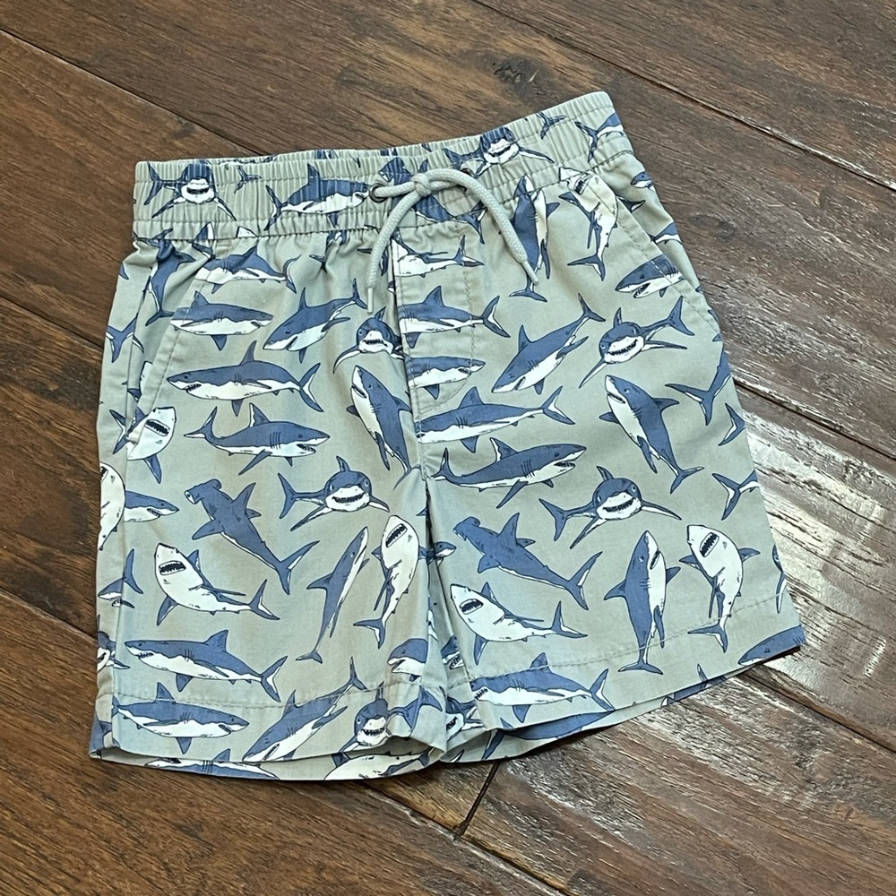 Gap Boys 3t Gray with Blue Shark Shorts